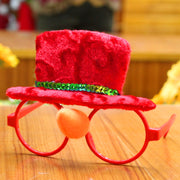 Christmas Party Santa Glasses Festive Holiday Costume Frames