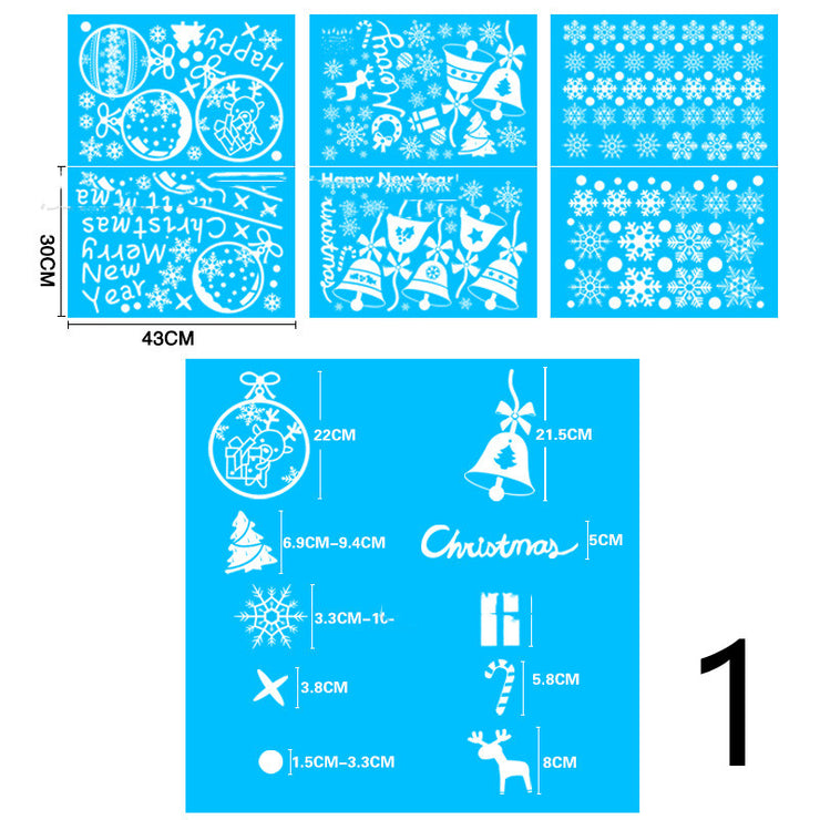 Electrostatic Christmas Glass Stickers Festive Window Decoration
