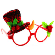 Christmas Party Santa Glasses Festive Holiday Costume Frames