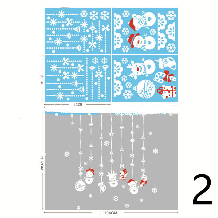 Electrostatic Christmas Glass Stickers Festive Window Decoration