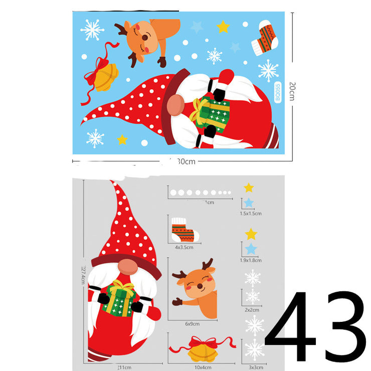 Electrostatic Christmas Glass Stickers Festive Window Decoration