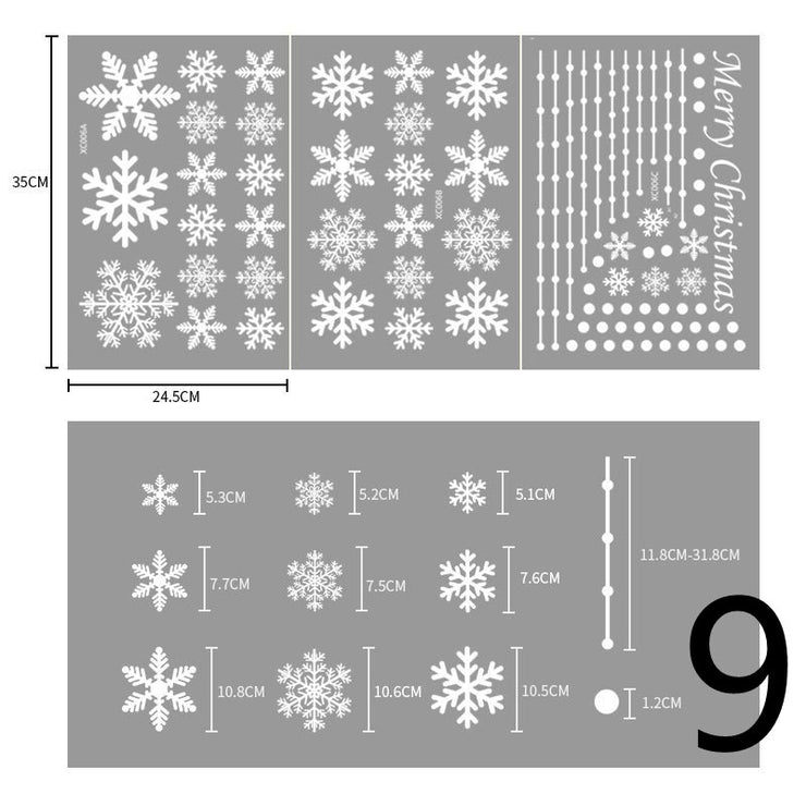 Electrostatic Christmas Glass Stickers Festive Window Decoration