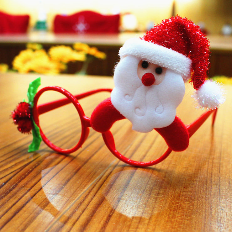 Christmas Party Santa Glasses Festive Holiday Costume Frames