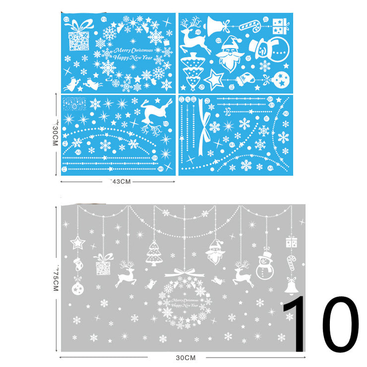 Electrostatic Christmas Glass Stickers Festive Window Decoration