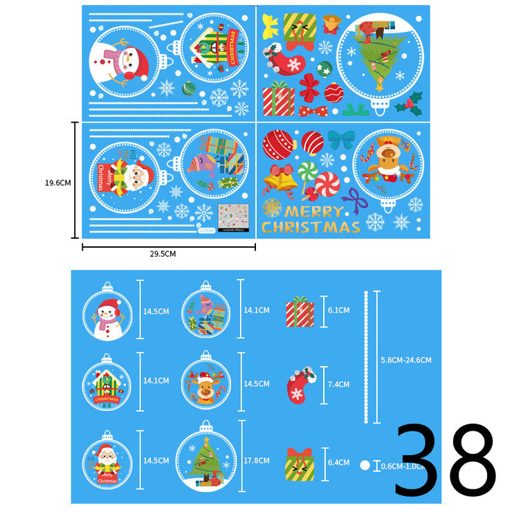 Electrostatic Christmas Glass Stickers Festive Window Decoration