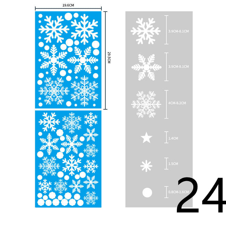 Electrostatic Christmas Glass Stickers Festive Window Decoration