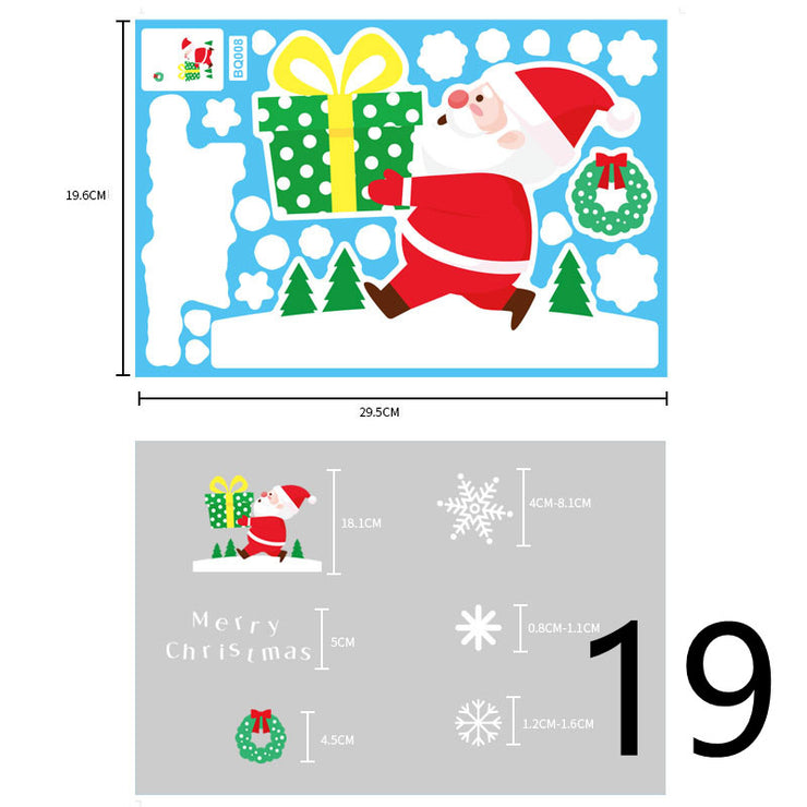 Electrostatic Christmas Glass Stickers Festive Window Decoration