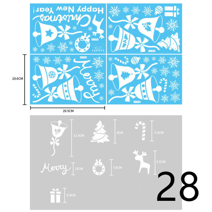 Electrostatic Christmas Glass Stickers Festive Window Decoration