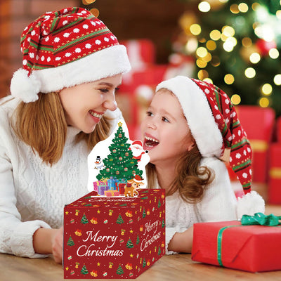 Red Christmas Money Box Holiday Party Decoration Gift Accessory