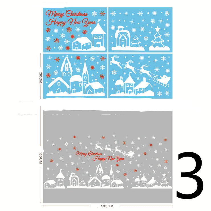 Electrostatic Christmas Glass Stickers Festive Window Decoration