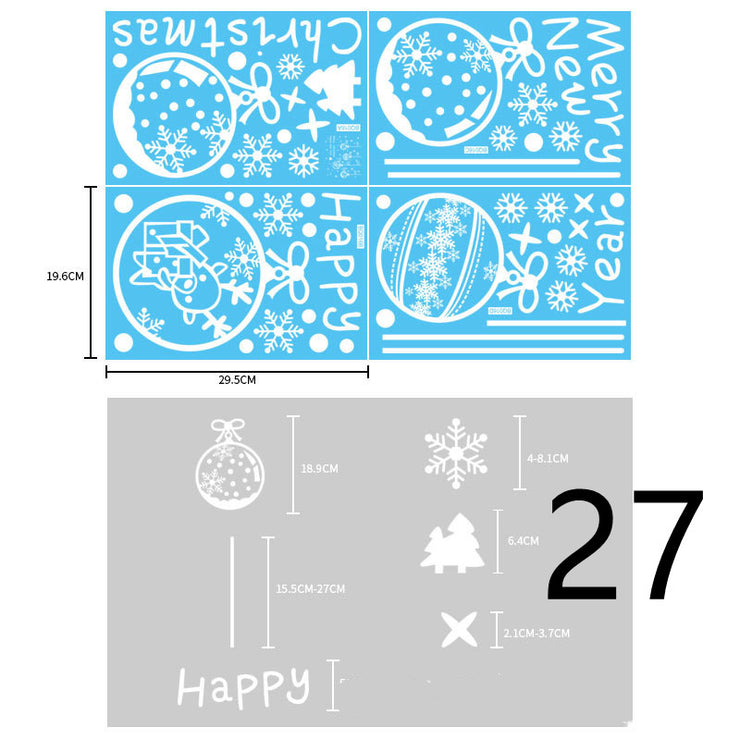 Electrostatic Christmas Glass Stickers Festive Window Decoration