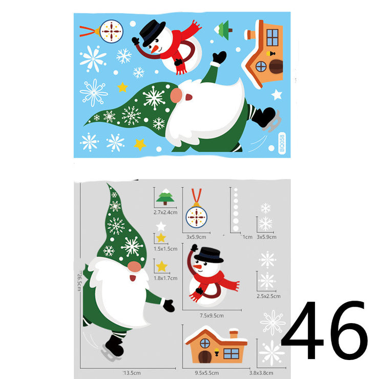 Electrostatic Christmas Glass Stickers Festive Window Decoration