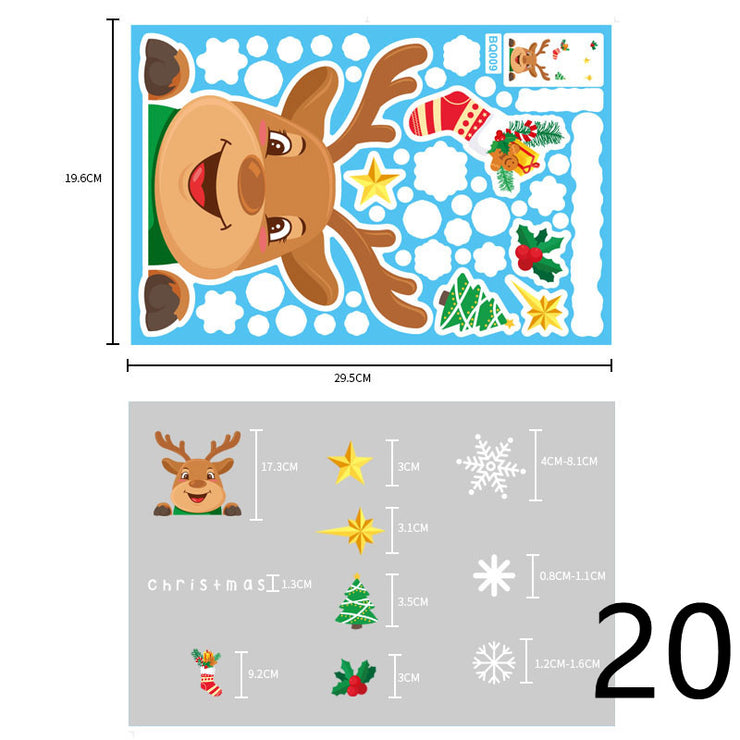 Electrostatic Christmas Glass Stickers Festive Window Decoration