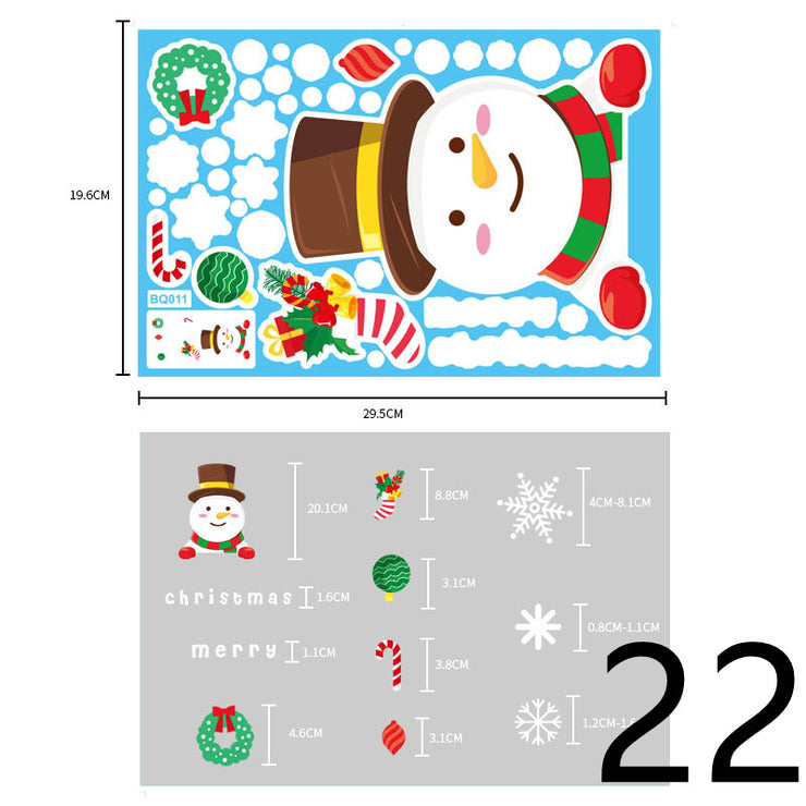Electrostatic Christmas Glass Stickers Festive Window Decoration