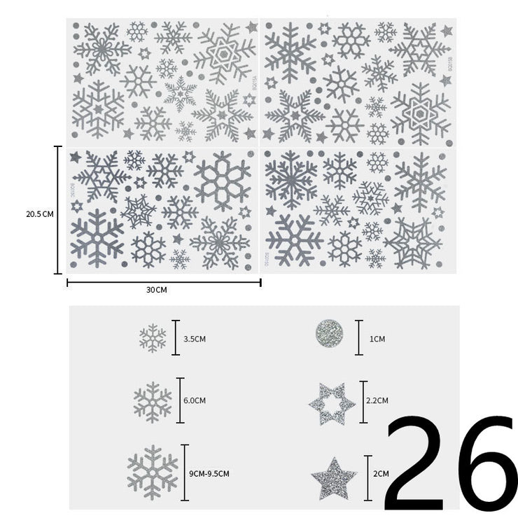 Electrostatic Christmas Glass Stickers Festive Window Decoration