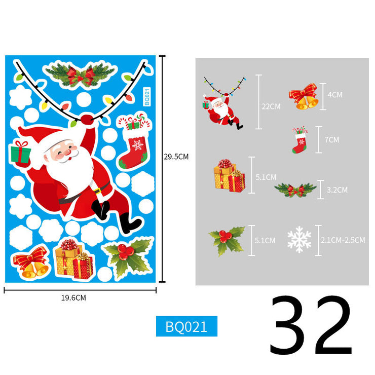 Electrostatic Christmas Glass Stickers Festive Window Decoration