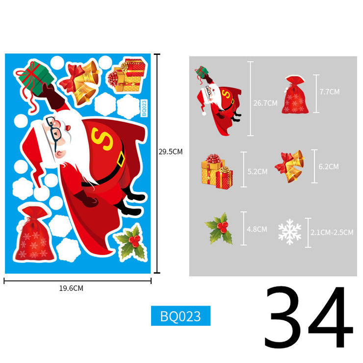 Electrostatic Christmas Glass Stickers Festive Window Decoration