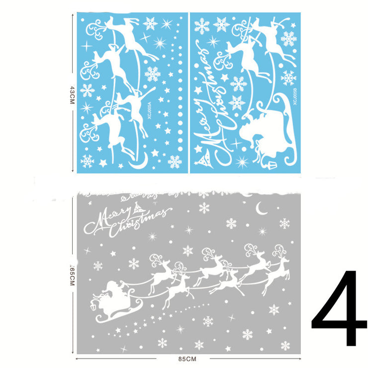 Electrostatic Christmas Glass Stickers Festive Window Decoration