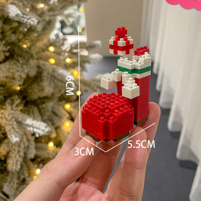 Christmas Series Small Particle Building Blocks Toys Fun Puzzle