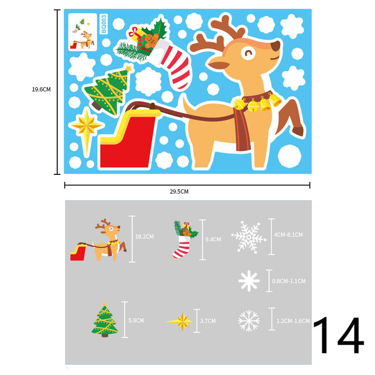 Electrostatic Christmas Glass Stickers Festive Window Decoration